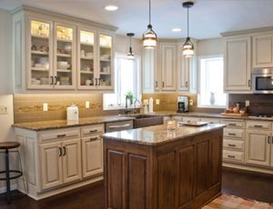 Modern Traditional Kitchen subway backsplash Mondloch Remodeling